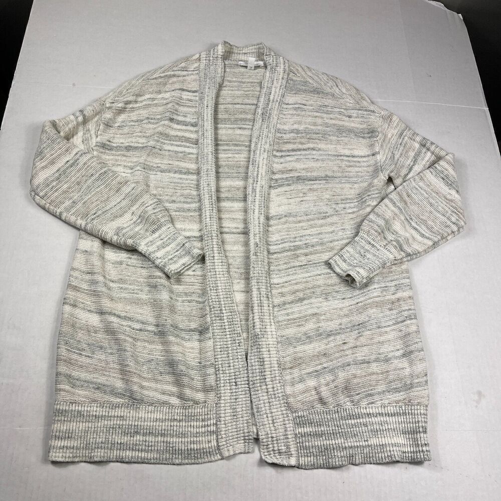Haven Well Within Organic Cotton Blend Cardigan Marled Open Front Sweater MEDIUM